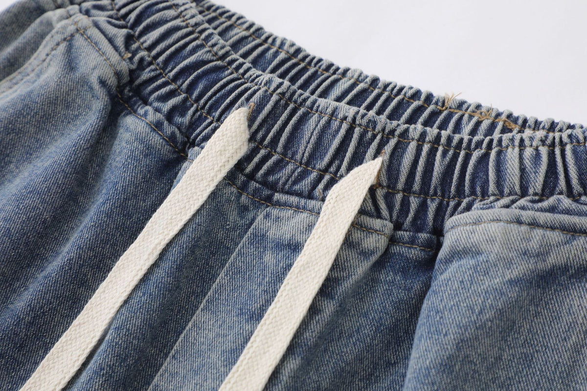 American washed distressed jeans