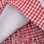 Retro plaid lace suspenders (women's)