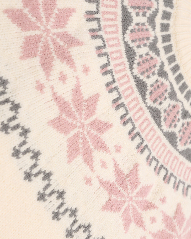 Vintage jacquard pullover sweater