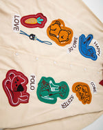 Fun color-block long-sleeved shirt