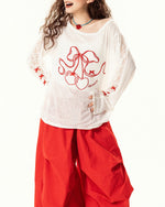 Simple off-shoulder long sleeves (women's)