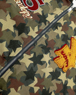 Camouflage hooded sweatshirt jacket