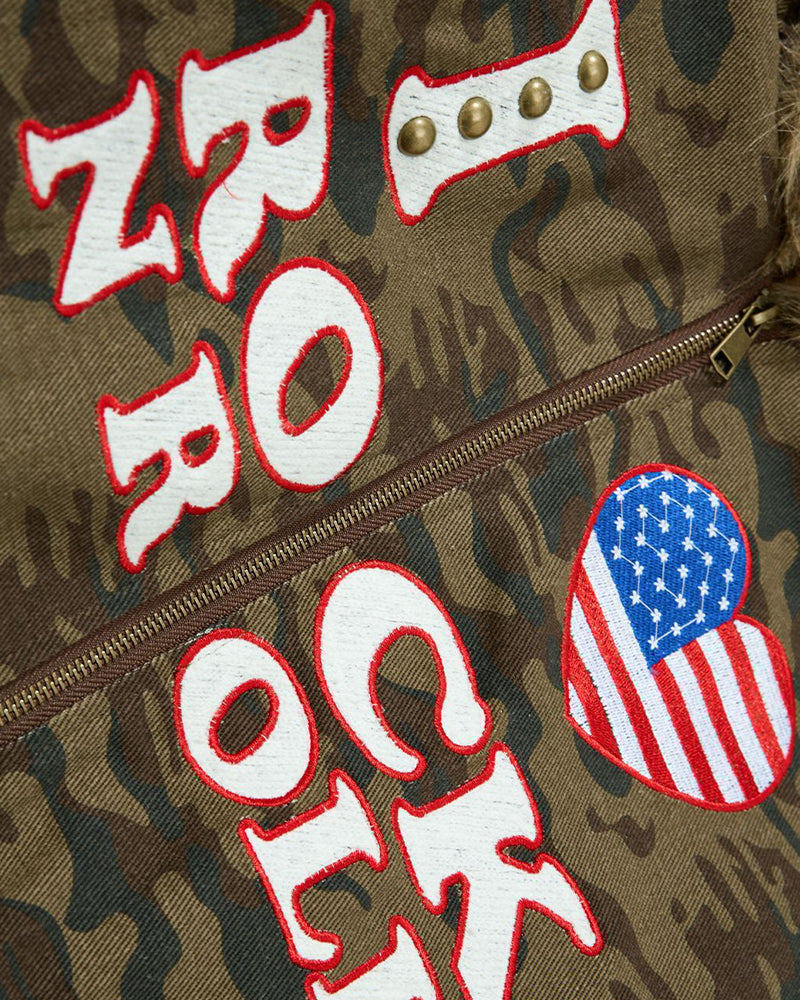 Retro letter thick coat