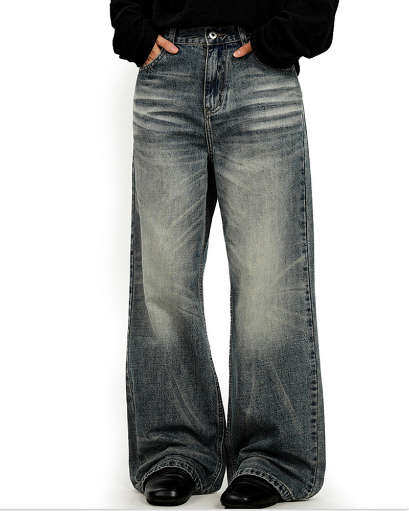 Distressed casual trousers