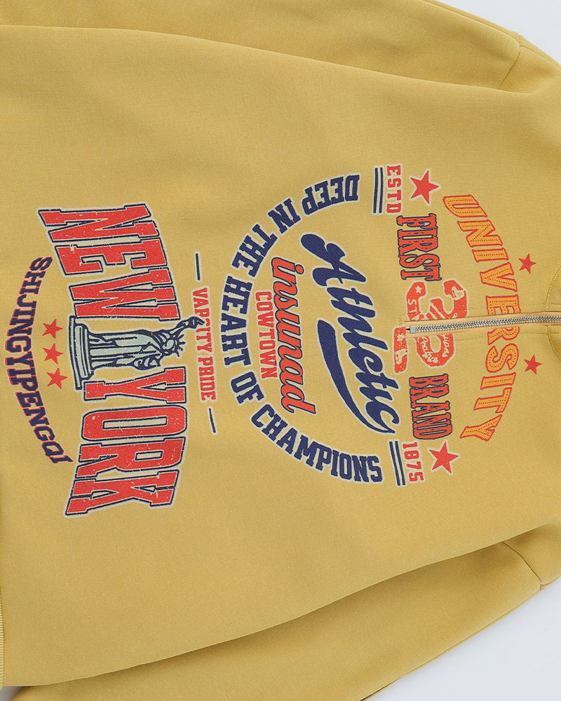 Retro letter print sweatshirt