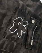 위장색 컬러블록 재킷