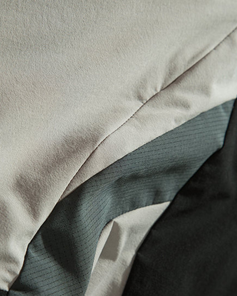 Breathable color-blocked top