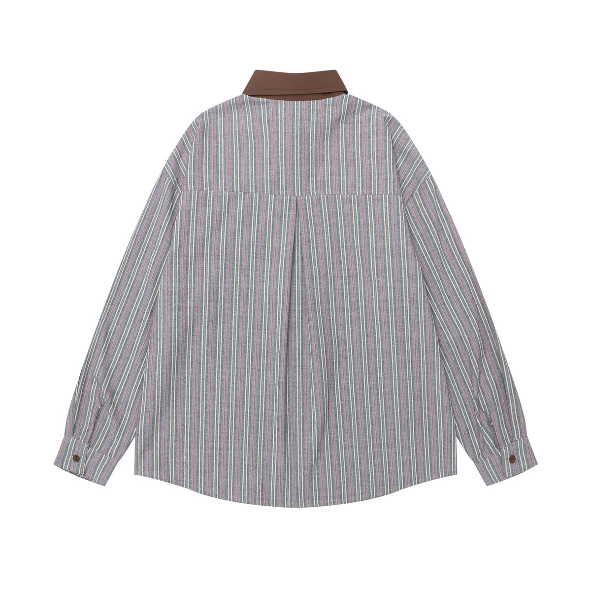 Contrast striped long-sleeved shirt