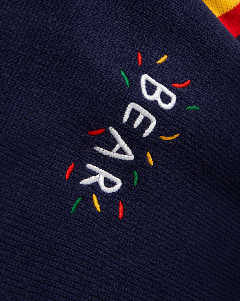 Contrast color panel sweater