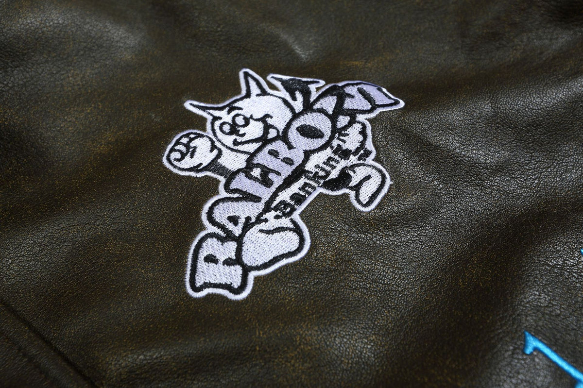 Fun cartoon embroidered lapel jacket 