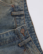 Distressed ripped couple trousers