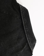 美式水洗做舊花朵翻領短袖