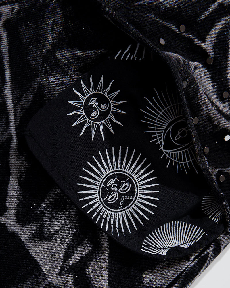 休閑個性牛仔長褲