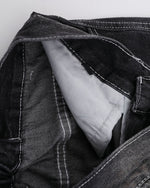 水洗直筒牛仔褲