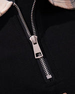 復古字母半拉鏈短袖