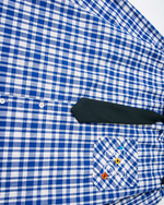 Retro casual plaid long-sleeved shirt