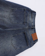 Vintage washed denim shorts