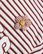 Striped embroidered polo long sleeves