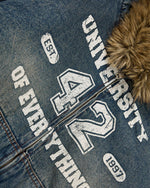 Distressed and thick denim jacket