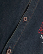 Washed colored denim shirt