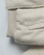 울 플리스 후드 코튼 코트