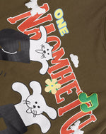 Cartoon print fake two-piece long sleeves