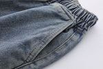 American washed distressed jeans