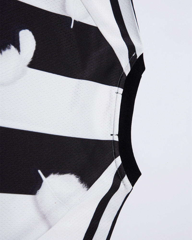 Vertical striped couple short sleeves