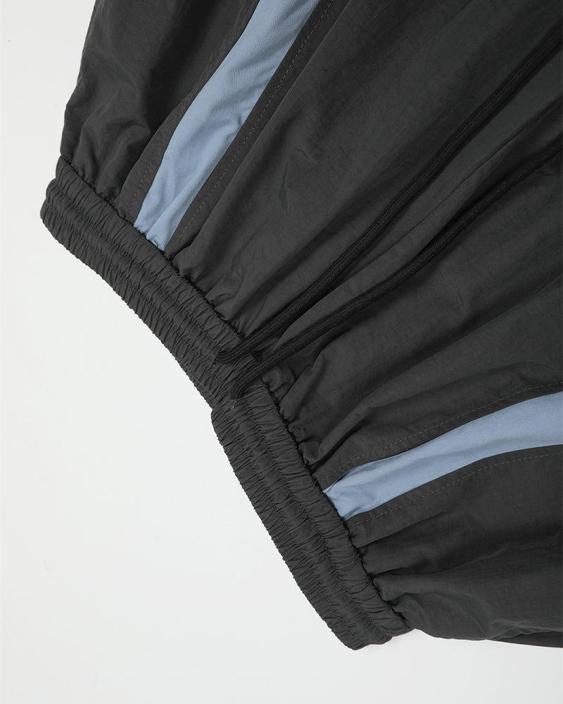 Contrast color panel trousers