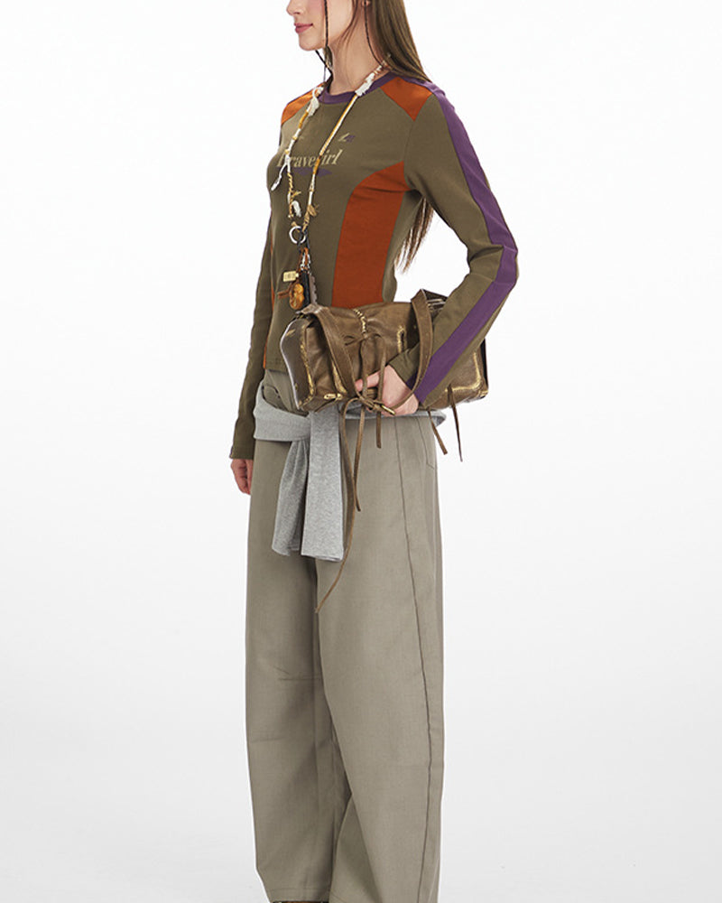 Color-blocked slim-fit inner layer (women's)