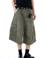 Retro multi-pocket cargo shorts