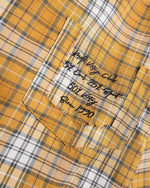 做舊撞色格子連帽襯衫