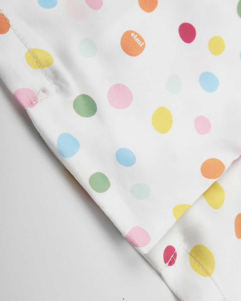 Colorful polka dot short-sleeved shirt (women's)