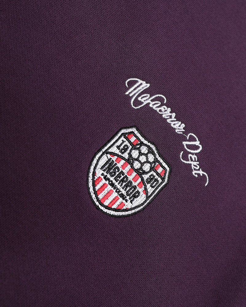 Vintage Badge Stand Collar Sweatshirt