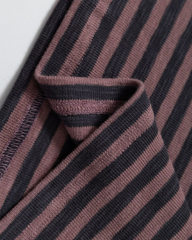 Polka Dot and Striped Long-Sleeve Top