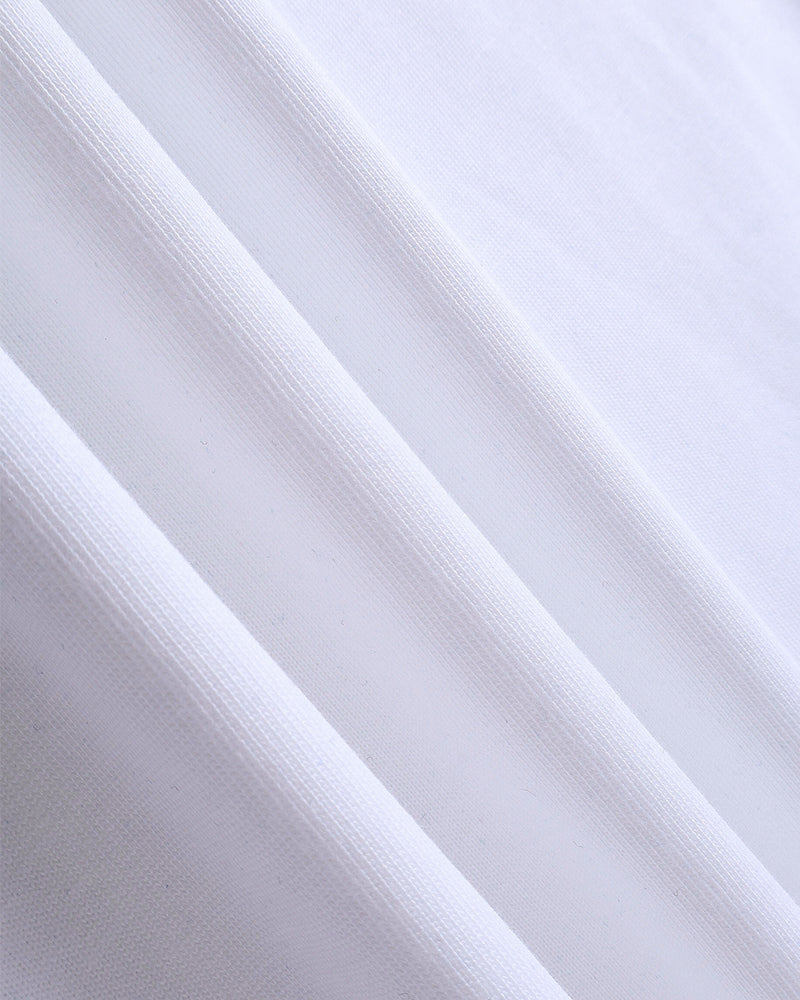 Contrast color loose short sleeves