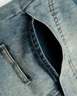 復古個性牛仔長褲