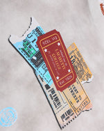 레트로 라벨 캐주얼 반팔