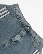 Vintage Washed Cropped Denim Shorts