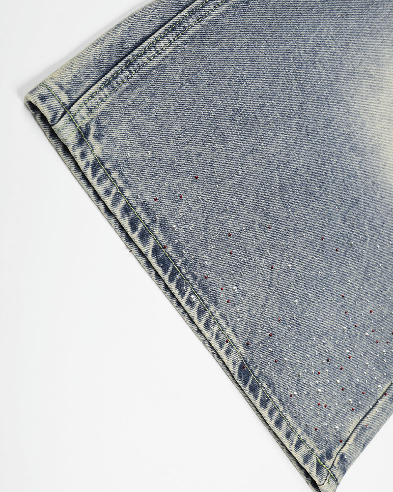 Rhinestone Capri Jeans
