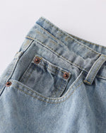 做舊破洞牛仔長褲