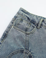 Designer slim straight jeans