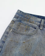 休閑直筒牛仔褲