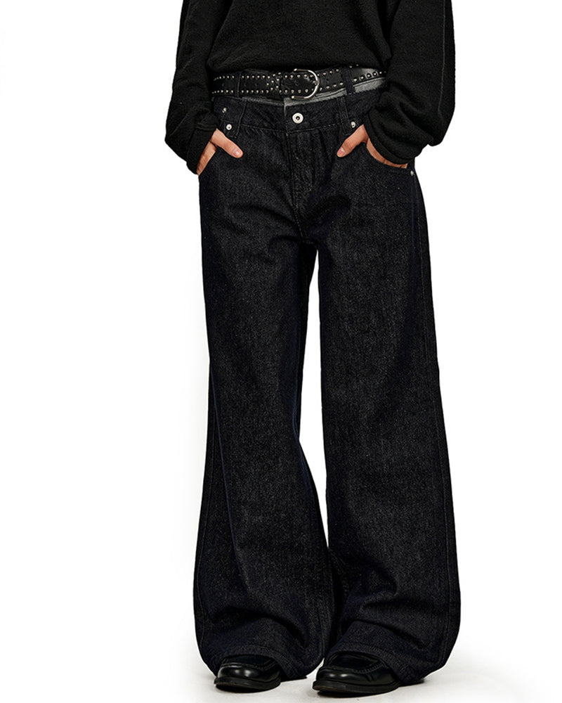 가짜 투피스 캐주얼 바지