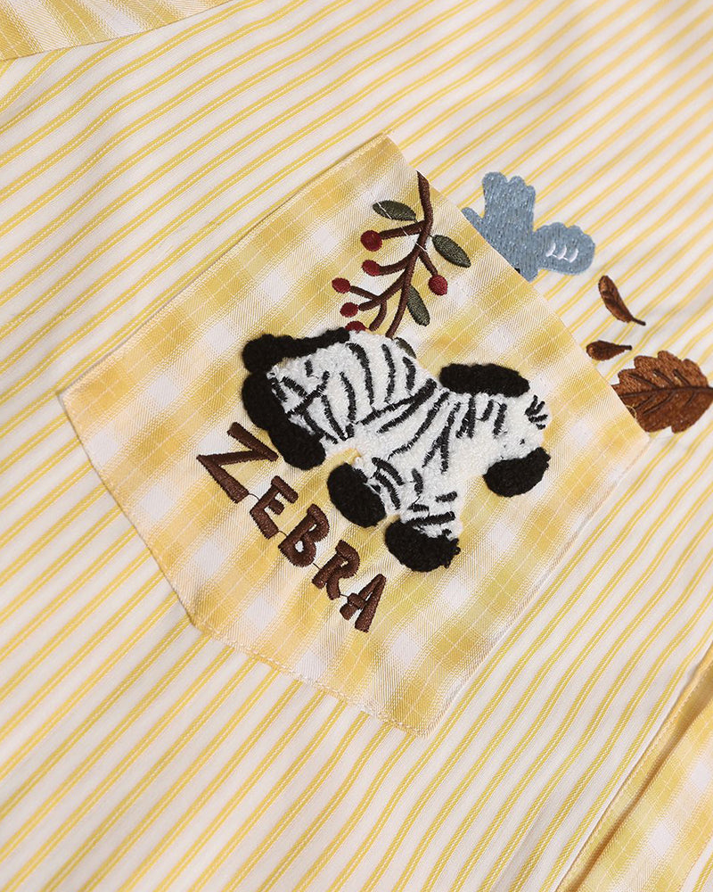 Retro Fun Animal Long-Sleeved Shirt