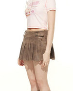 귀여운 탑스티치 짧은 소매