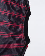 세로 스트라이프 프린트 반팔