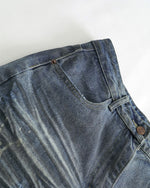 Vintage distressed straight jeans