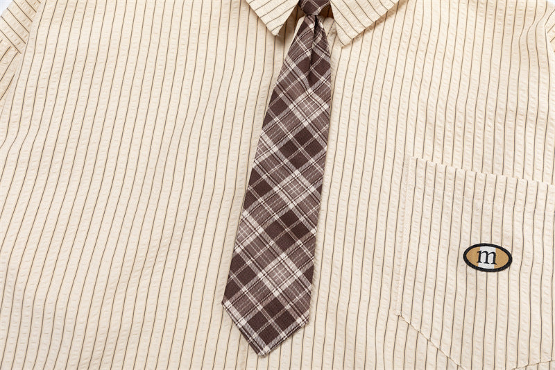 Retro striped tie shirt