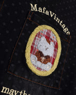 趣味卡通拼接襯衫